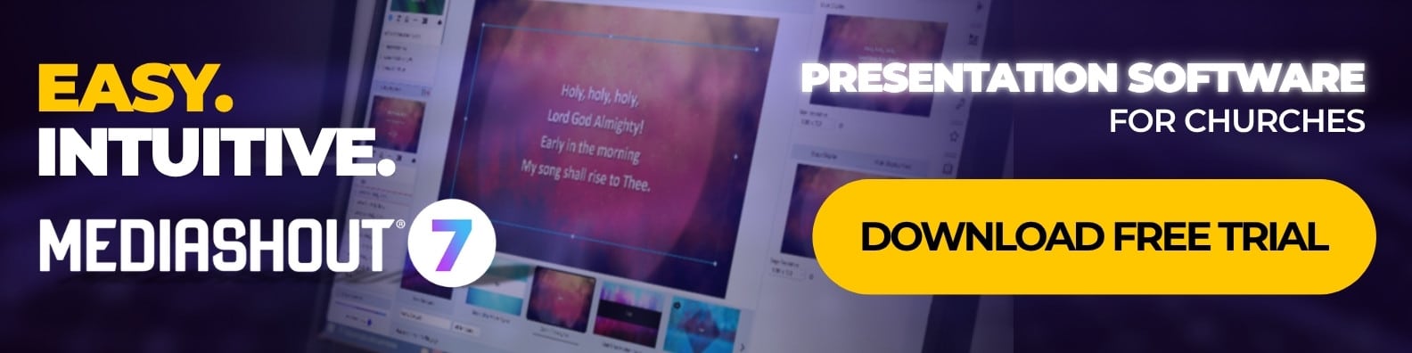 presentation software for churches free trial download banner